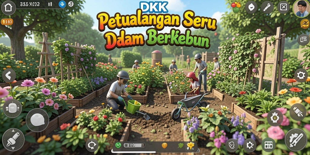 Gameplay menarik DKK yang menunjukkan keseruan berkebun.