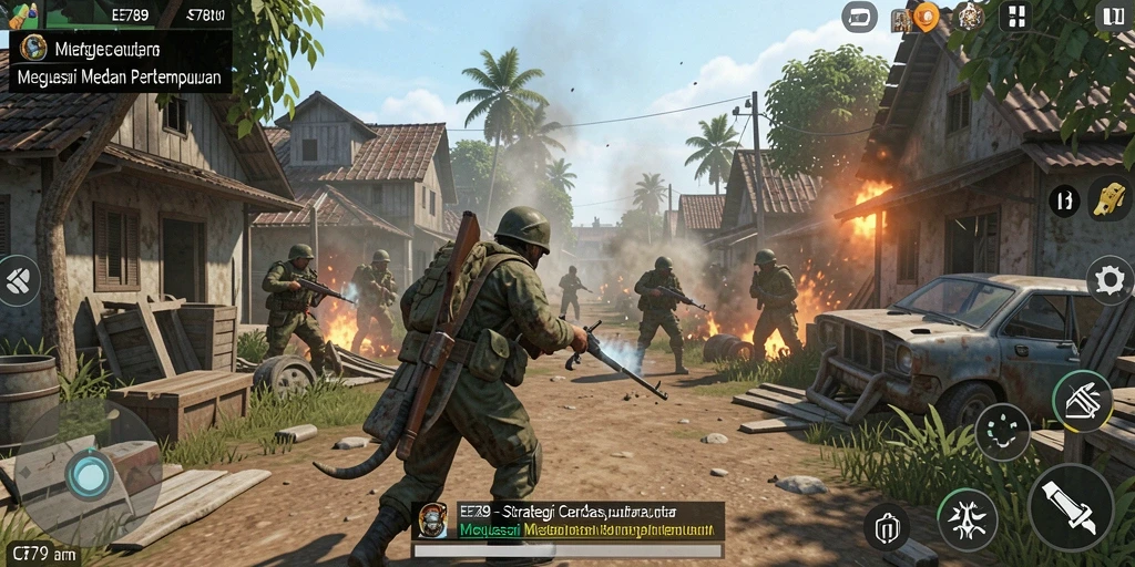 Gameplay EE789 menampilkan pertempuran strategi yang mendebarkan.