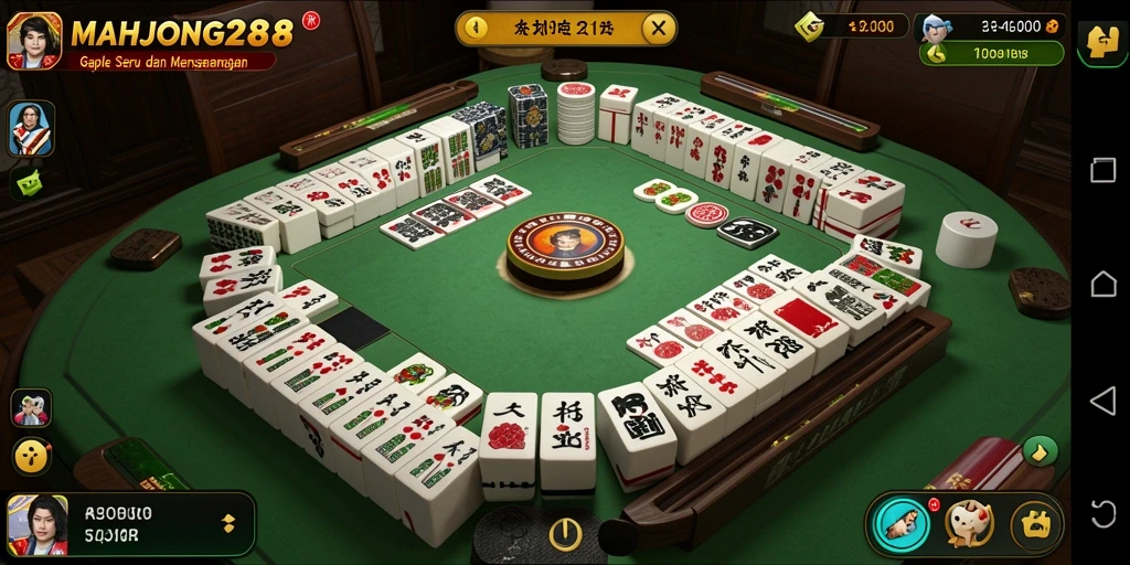 Gambar gameplay Gaple yang seru dan menantang di MAHJONG288.