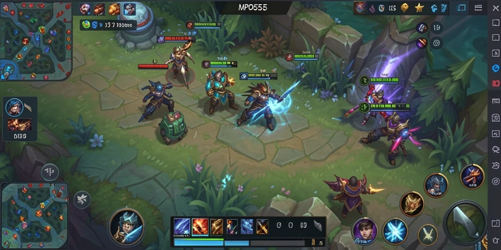 Tampilan gameplay seru dan karakter unik di MPO555.