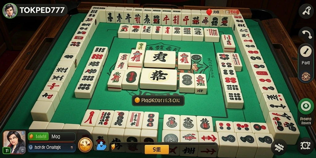 Screenshot gameplay TOKPED777 yang menampilkan aksi seru permainan Mahjong.