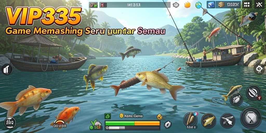 Tampilan gameplay seru dalam game memancing VIP333.