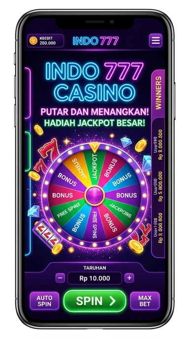 Tampilan antarmuka aplikasi indo777 yang menarik dan intuitif.